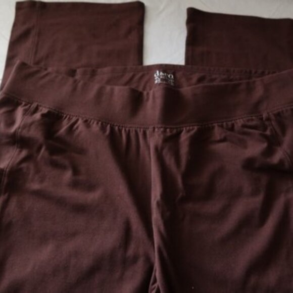Denim & Co. Active Size 1X Plus Duo Stretch Lightly Boot Pant w/ Pockets Brown - Picture 1 of 7